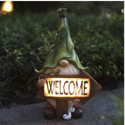 Brand New | Garden Gnome Solar LED Statue 