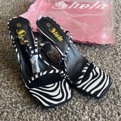 SHEIN Zebra Print Heels