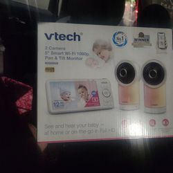 Vtech 2 Camera 5" Smart wifi 1080p Pan And Tilt Monitor