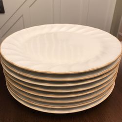 Vintage Simplicity Sculptura Hearthside Stoneware Set of 8 Dinner