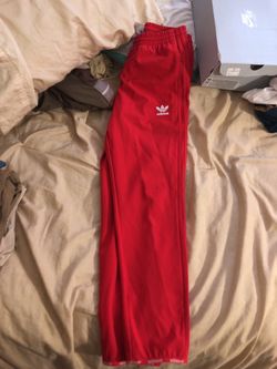 Adidas red sweats size M