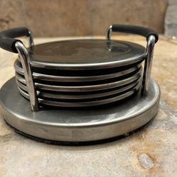 5 Coaster Set With Holder