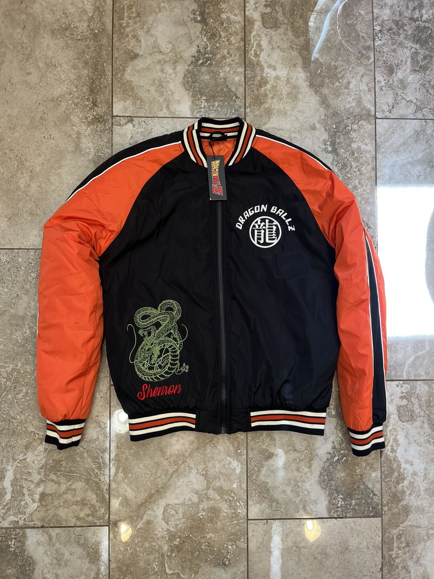 Primark Dragon Ball Z Shenron Varsity Jacket Bomber Homme Size Small