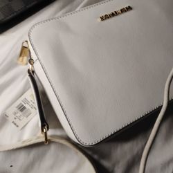 Michael kors White Leather Bag