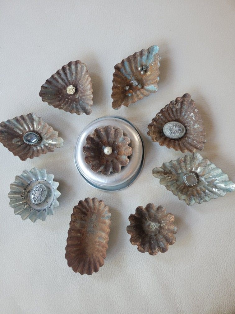 2 Sets Of Rusty Jello Molds (prices below)