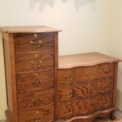 Dresser Solid Wood 53" X 21" X 46" Height In Great Clean Condition.  Very Clean Inside The Drawers. 