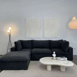 New Black Cloud Sectional Couch