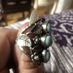 Beautiful Real Gem And 925 Silver Ring