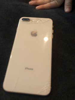 iPhone 8 Plus gold 64GB unlocked cracked