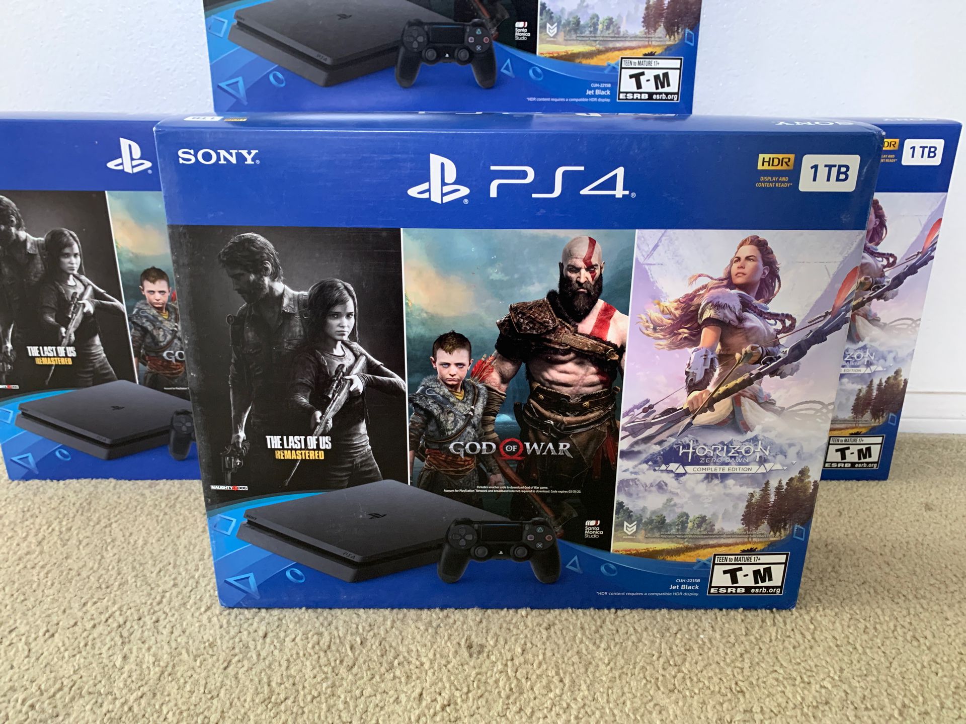 PS4 1TB Slim Brand New Sealed with 3 games