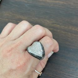 Sterling silver 925 ring Dipped in rose gold With cubic Zirconia