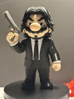 Mario x John Wick Figurine