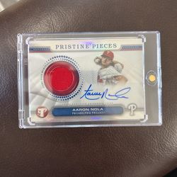 2024 Topps Pristine Pieces Autograph Relic Card Aaron Nola