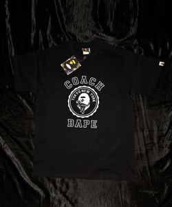 BAPE x Coach College Tee, Black, Size Medium