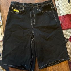Zumiez black baggy jorts