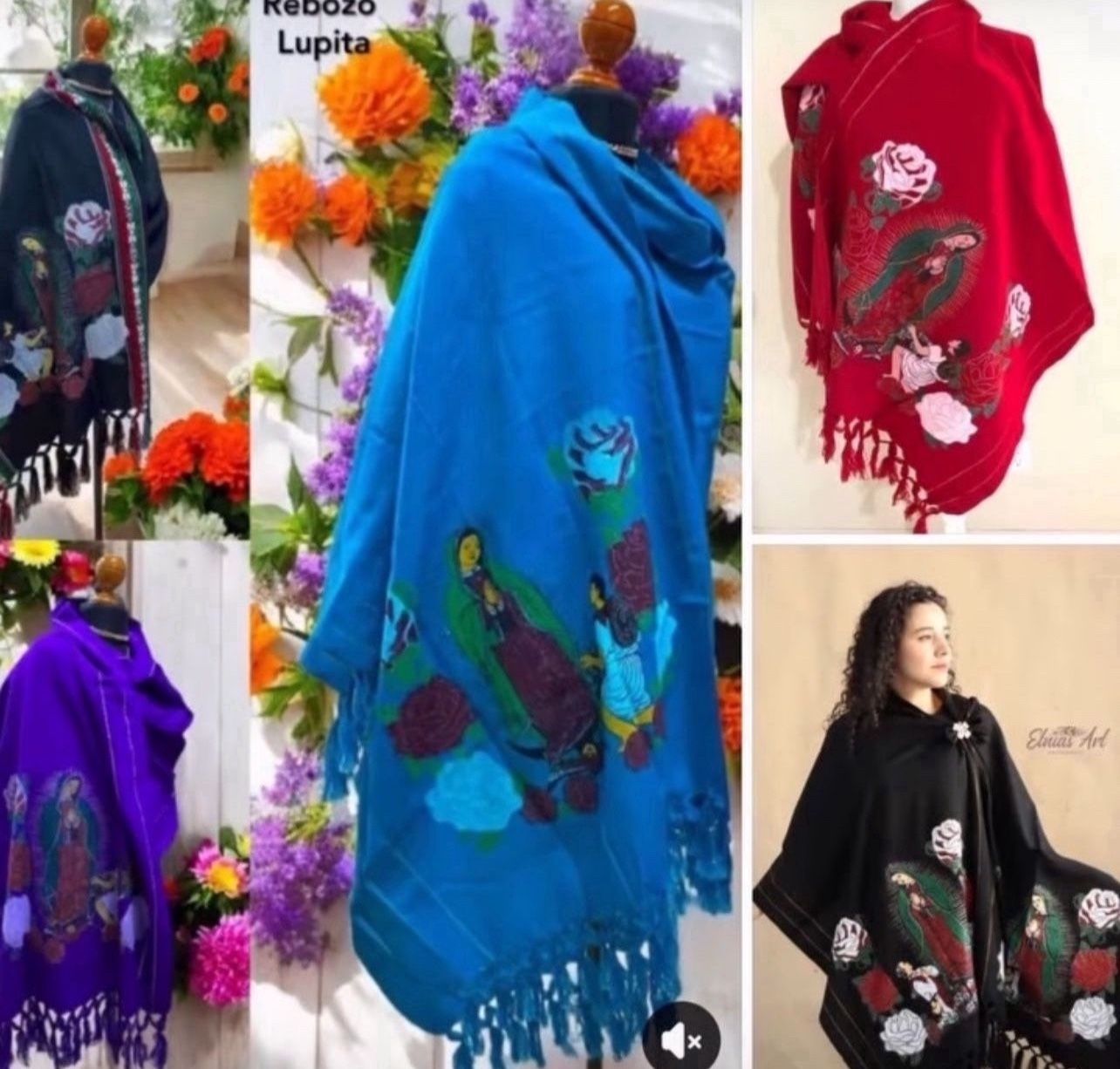 Rebozos , Virgen de Guadalupe - Virgin de Guadalupe Shawls