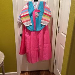 Two Little Girl Korean Traditional Dress