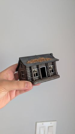 Handmade Evil Dead cabin ornament