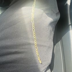 10k gold figaro bracelet