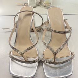 Charlotte Russe Silver Heels 