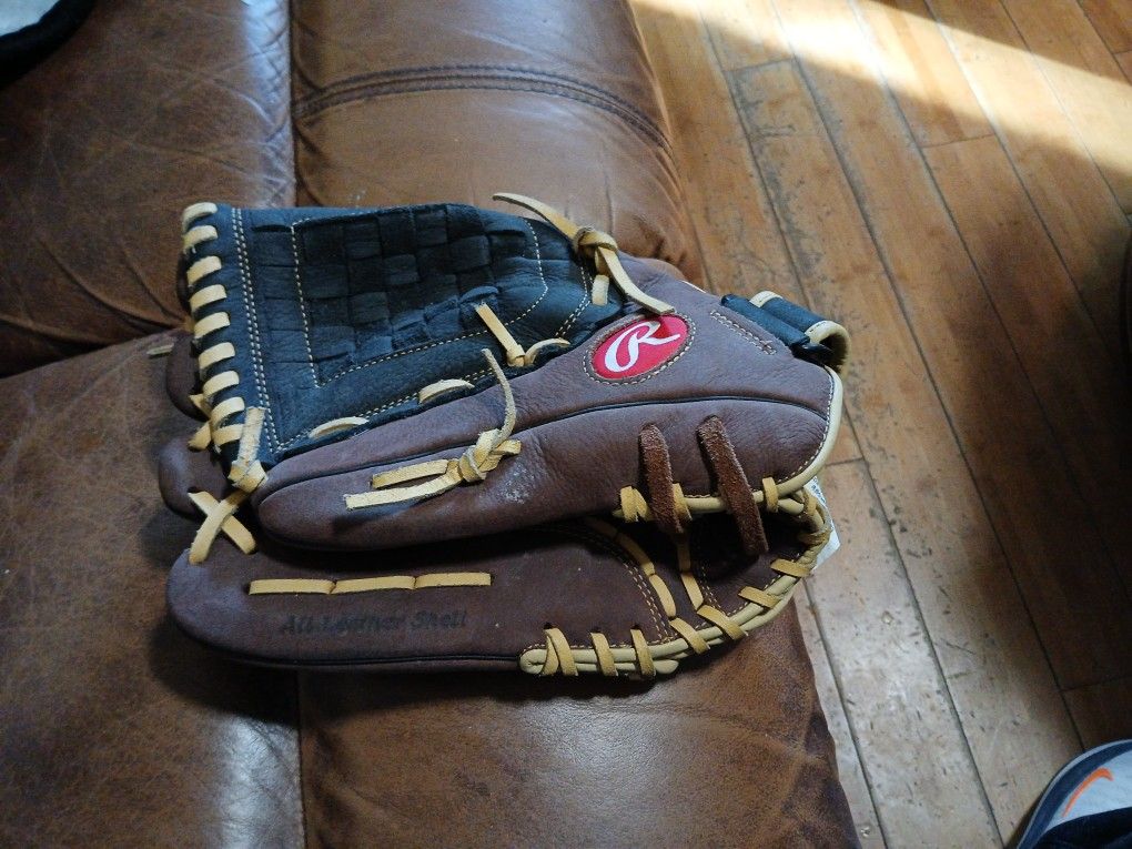 Rawlings 12 1/2" All Leather Shell Zero Shock Baseball Glove