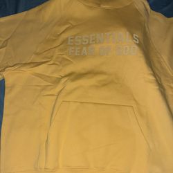 yellow essentials hoddie