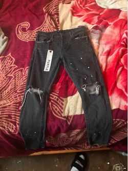 Purple Brand Black Paint Splatter Distressed Jeans Size 32