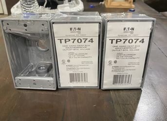 THREE SINGLE GANG ELECTRICAL  BOXES