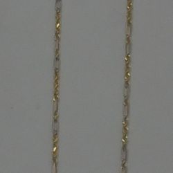 14KT YELLOW/WHITE GOLD TWO TONE CHAIN 20 INCHES 9.3 GRAMS 877246-1