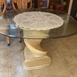 Wave Table With Glass Top