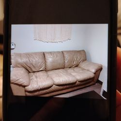 Free Tan Leather Sofa