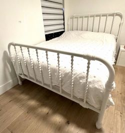 Full size bed frame and box under