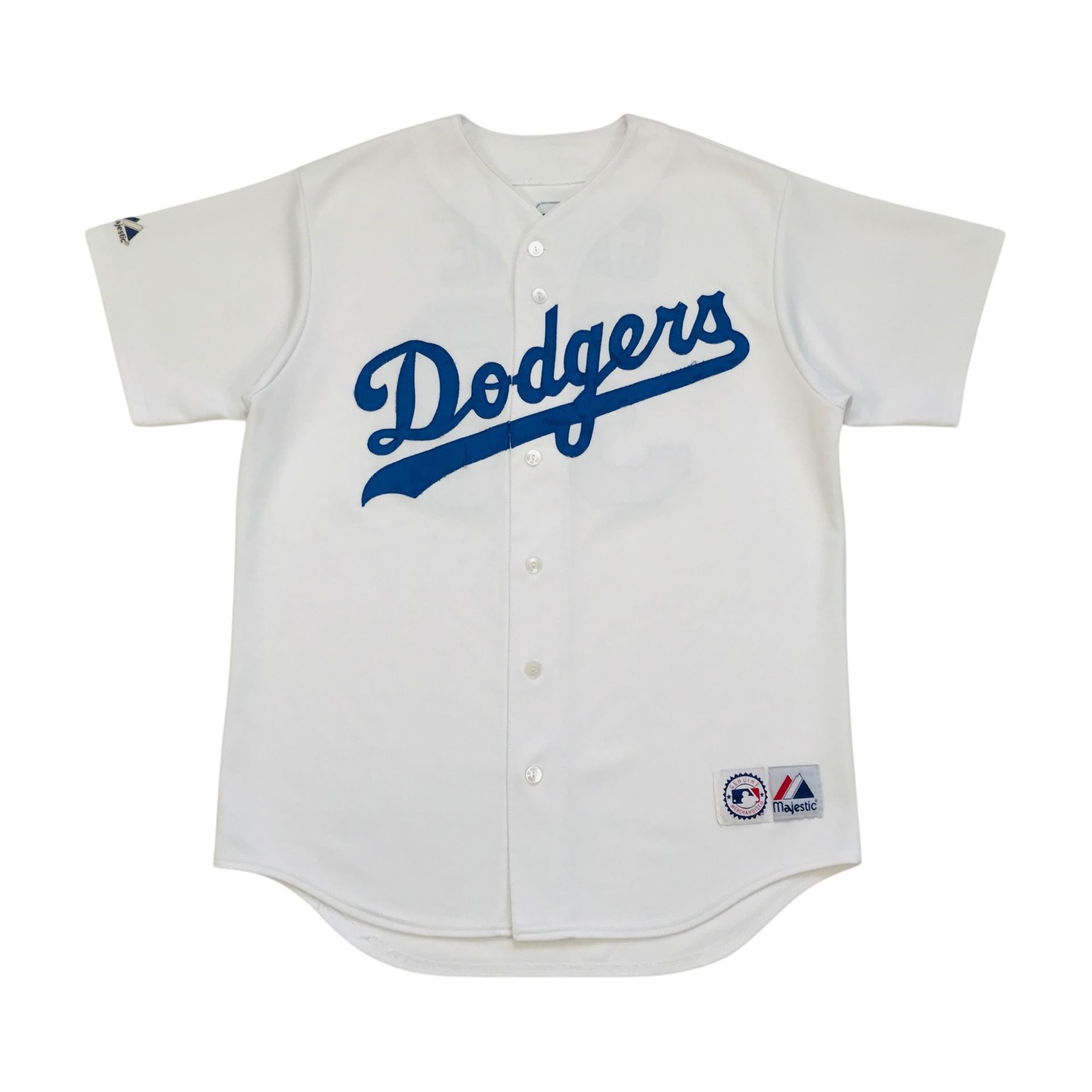 MAJESTIC LA DODGERS ERIC GAGNE JERSEY LARGE L MENS WHITE LOS ANGELES VINTAGE Y2K