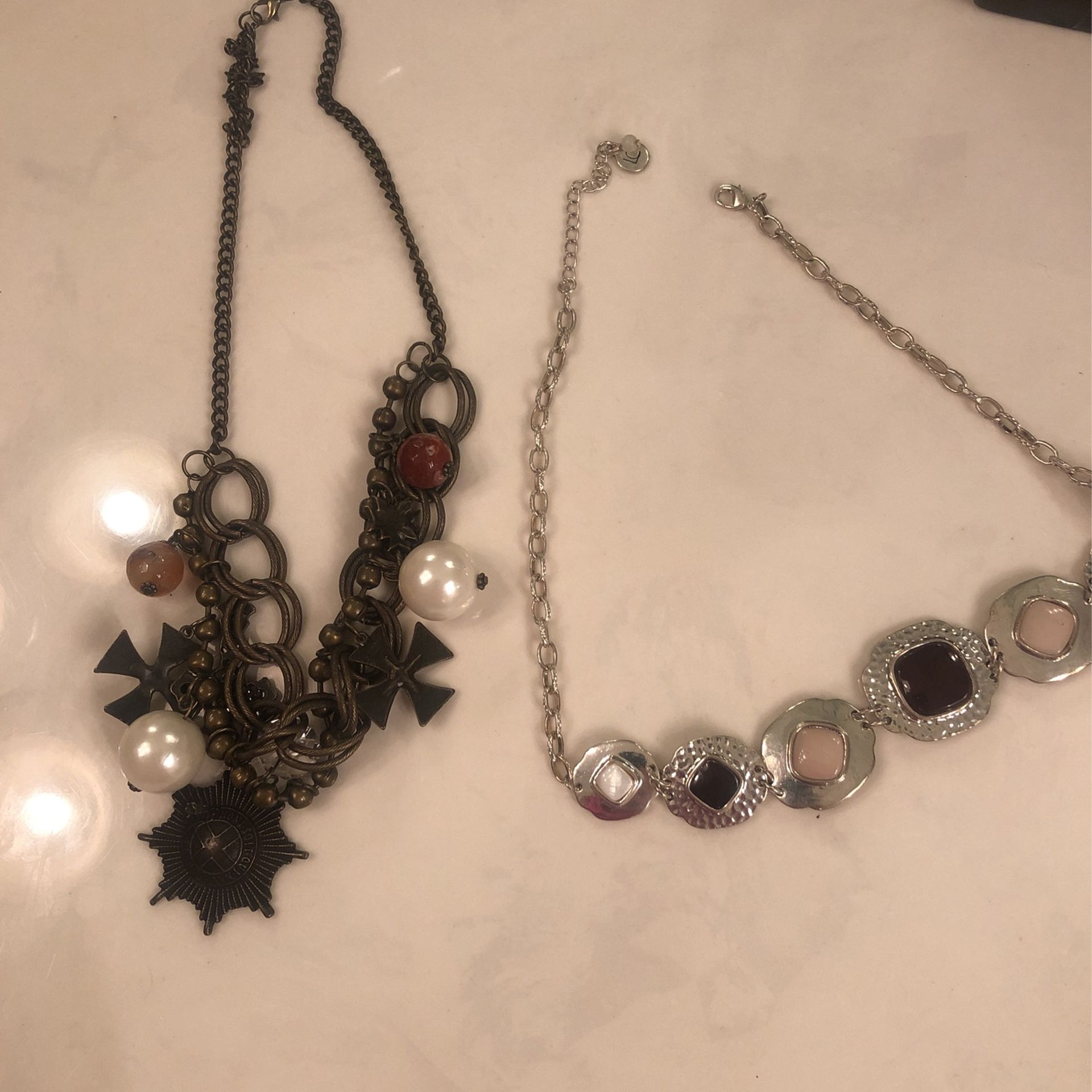 Two unique choker necklaces
