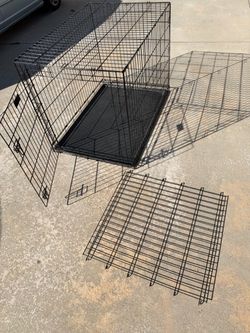 > Large Dog Crate 42" — Friends Forever Collapsible Wire Crate, Like New