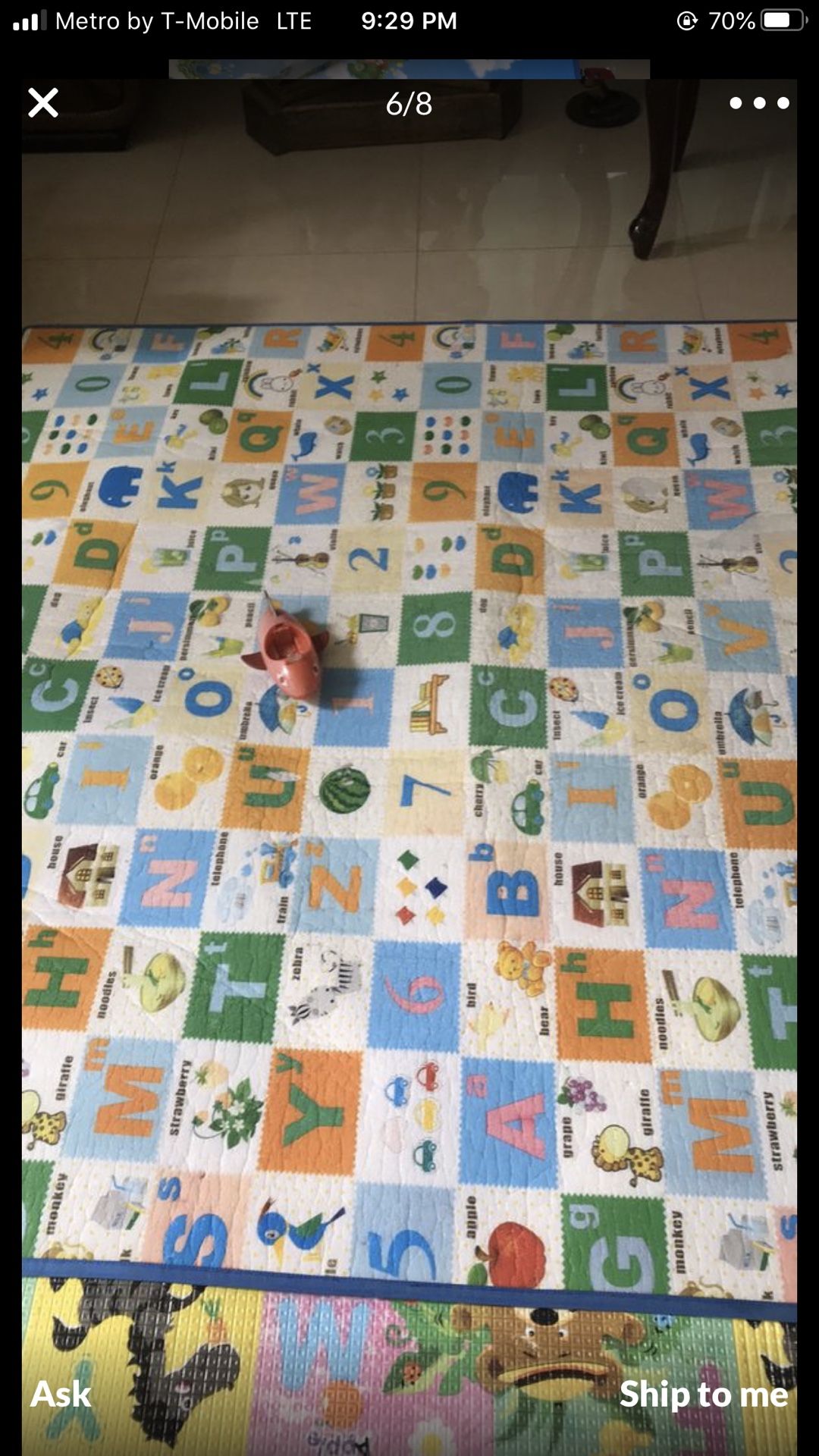 2 alphabet mats in very good condition ine is 7,5x5 another one is 8.5x5.5