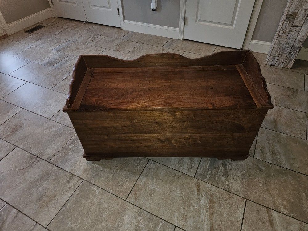 Solid Walnut Chest Made By Grover Hoch 1993