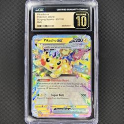Pikachu ex 057/191 Sv08: Surging Sparks Holo PRISTINE 10