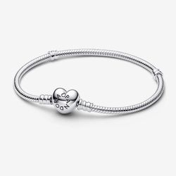 Pandora Moments Heart & Snake Chain Bracelet