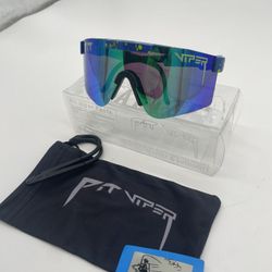 Pit Viper Blue and Neon Polarized UV 400 Sunglasses *BRAND NEW*
