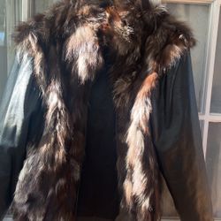 Jacket Leather and Fur 