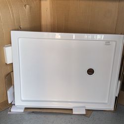 48”X36” Shower Corner Base Left Drain In White