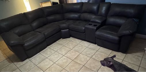 Dark  brown couch