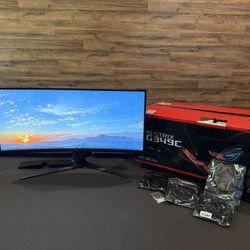  ASUS XG349C 34-inch UWQHD curved gaming monitor with a 3440 x 1440 resolution and a 180Hz