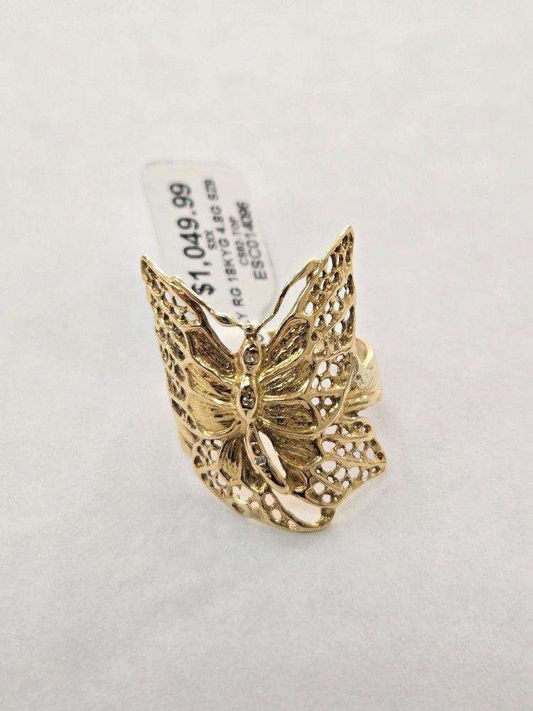 18kt Gold Butterfly Ring 🦋 