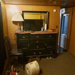 Large High Dresser,  Black