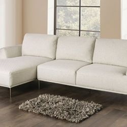 Brand New Beige Chenille Modern Style Sectional Sofa