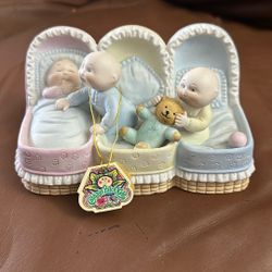 1985 Cabbage Patch Premie Triplets Porcelain 
