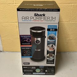 NEW Shark HC452 Home Air Purifier 3-in-1 with HEPA Filter, Space Heater + Fan Combo Purified