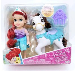 NIB, Sealed! RARE, HTF!! Disney Princess Ariel Doll and White Pony Gift Set with Wear & Share Accessories
2019